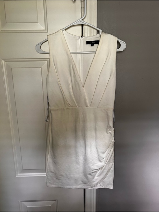 Lulus Dresses & Skirts - Lulu's Cream V-Neck Sleeveless Mini Dress